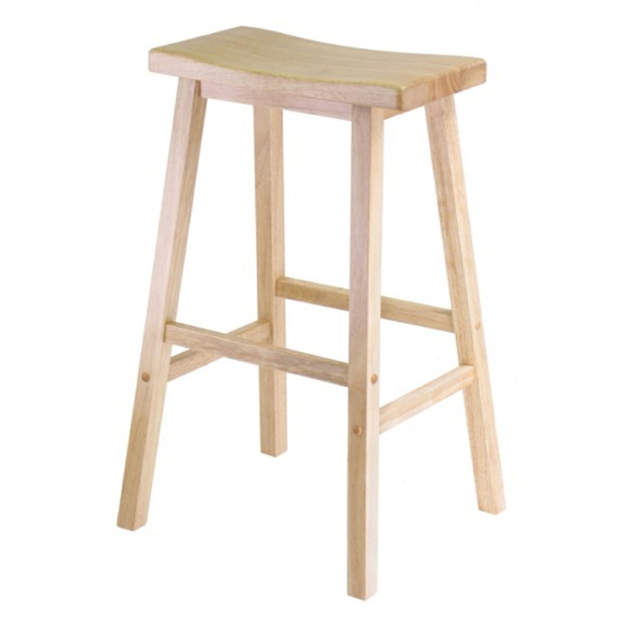 Contemporary Home Living 28.75” Beige Satori Saddle Seat Stool Beech